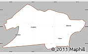 Gray Simple Map of Union County, cropped outside