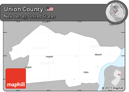 Gray Simple Map of Union County