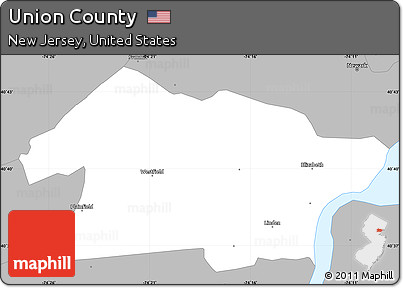 Gray Simple Map of Union County