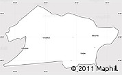 Silver Style Simple Map of Union County, cropped outside
