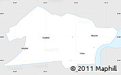 Silver Style Simple Map of Union County, single color outside