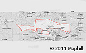 Silver Style Panoramic Map of ZIP code 87004