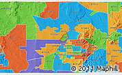 Political 3D Map of ZIP code 87048