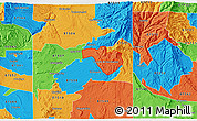 Political 3D Map of ZIP code 87505