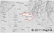 Silver Style 3D Map of ZIP code 87505