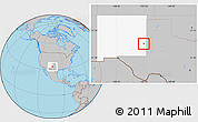 Gray Location Map of ZIP code 88114, highlighted state