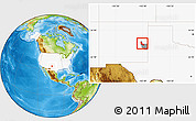 Physical Location Map of ZIP code 88118, highlighted country, highlighted county