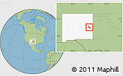 Savanna Style Location Map of ZIP code 88118, highlighted state