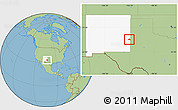 Savanna Style Location Map of ZIP code 88123, highlighted state