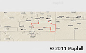 Shaded Relief Panoramic Map of ZIP code 88123