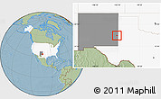 Savanna Style Location Map of ZIP code 88125, highlighted country, highlighted state, hill shading