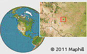 Satellite Location Map of ZIP code 88126