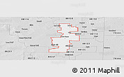 Silver Style Panoramic Map of ZIP code 88126