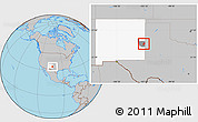 Gray Location Map of ZIP code 88132, highlighted county, highlighted state