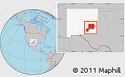 Gray Location Map of ZIP code 88201, highlighted county, highlighted state