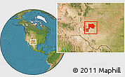 Satellite Location Map of ZIP code 88201
