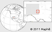 Blank Location Map of ZIP code 88213, highlighted state