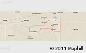 Shaded Relief Panoramic Map of ZIP code 88231