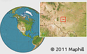Satellite Location Map of ZIP code 88232