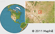 Satellite Location Map of ZIP code 88240