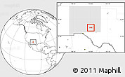 Blank Location Map of ZIP code 88250, highlighted state