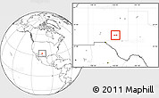 Blank Location Map of ZIP code 88250