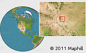 Satellite Location Map of ZIP code 88250