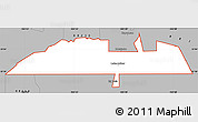 Gray Simple Map of ZIP code 88253