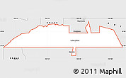 Silver Style Simple Map of ZIP code 88253
