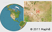 Satellite Location Map of ZIP code 88256