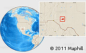 Shaded Relief Location Map of ZIP code 88256
