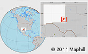 Gray Location Map of ZIP code 88260, highlighted state