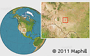 Satellite Location Map of ZIP code 88264