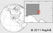Blank Location Map of ZIP code 88267, highlighted country, highlighted state