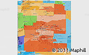 Political Shades Panoramic Map of ZIP codes starting with 883