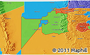 Political 3D Map of ZIP code 88310