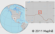 Gray Location Map of ZIP code 88310