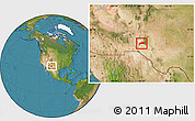 Satellite Location Map of ZIP code 88310