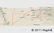 Shaded Relief Panoramic Map of ZIP code 88310