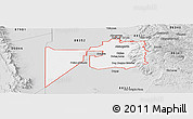 Silver Style Panoramic Map of ZIP code 88310