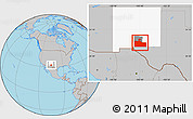 Gray Location Map of ZIP code 88317, highlighted county, highlighted state