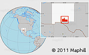 Gray Location Map of ZIP code 88317, highlighted state