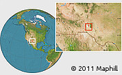 Satellite Location Map of ZIP code 88330