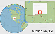 Savanna Style Location Map of ZIP code 88330, highlighted state