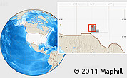 Shaded Relief Location Map of ZIP code 88330, highlighted country, highlighted county