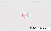 Silver Style 3D Map of ZIP code 88347, single color outside