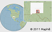Savanna Style Location Map of ZIP code 88347, highlighted county, highlighted state, hill shading