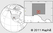 Blank Location Map of ZIP code 88352, highlighted country, highlighted state