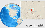 Shaded Relief Location Map of ZIP code 88354