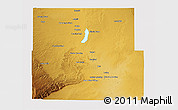Physical 3D Map of Eddy County, cropped outside